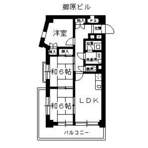 1DK 間取り図