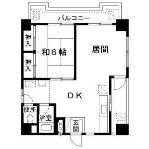 1LDK 間取り図