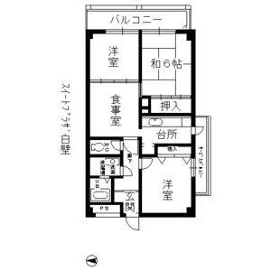 3DK 間取り図