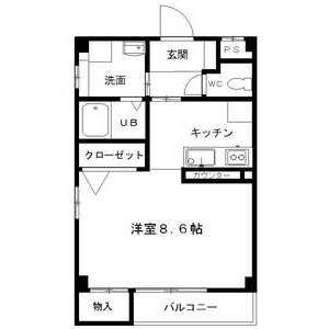 1K 間取り図