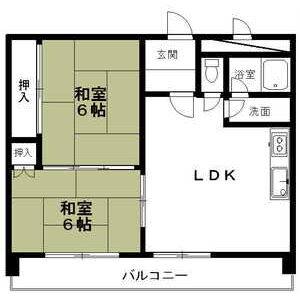 2LDK 間取り図