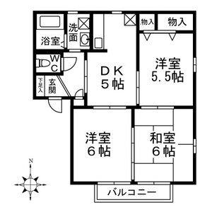 3DK 間取り図