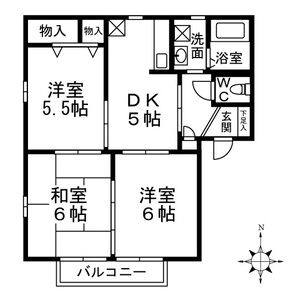 3DK 間取り図