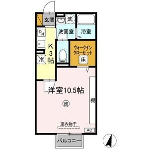 1K 間取り図