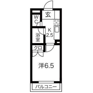 1K 間取り図