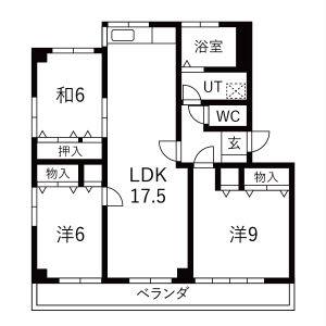 3LDK 間取り図