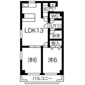 2LDK 間取り図