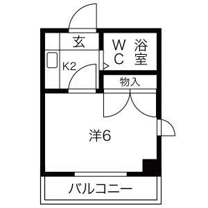 1K 間取り図