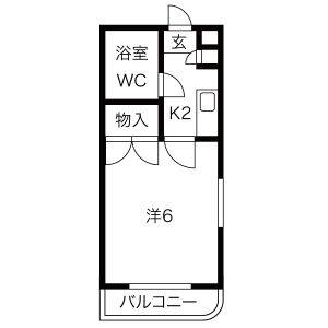 1K 間取り図