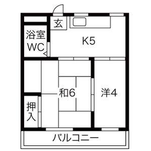 2DK 間取り図