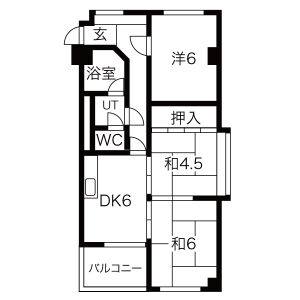 3DK 間取り図