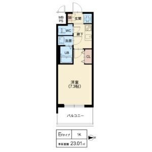 1K 間取り図