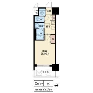 1K 間取り図
