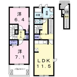 2LDK 間取り図
