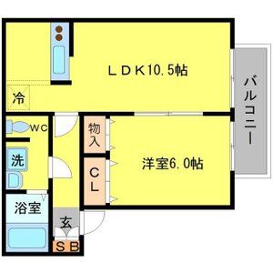 1LDK 間取り図