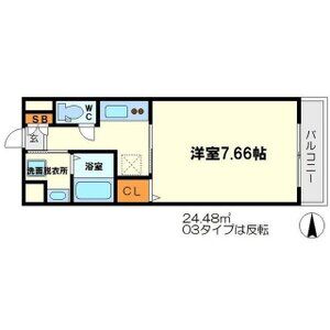 1K 間取り図