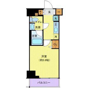 1K 間取り図