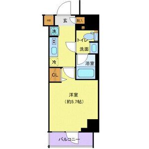 1K 間取り図