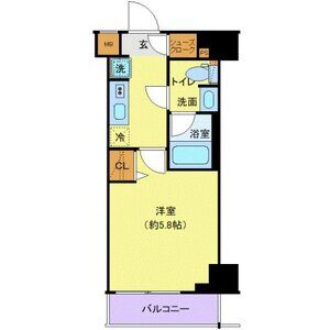 1K 間取り図