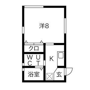 1K 間取り図