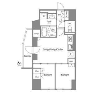 2LDK 間取り図