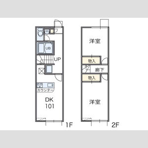 2DK 間取り図