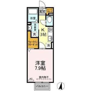 1K 間取り図
