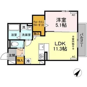 1LDK 間取り図