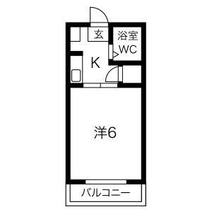 1K 間取り図