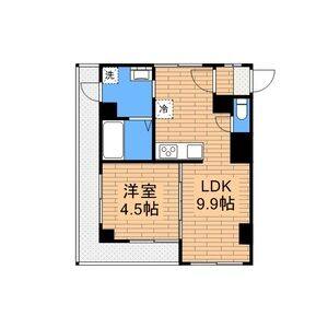 1LDK 間取り図
