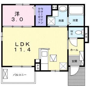 1LDK 間取り図