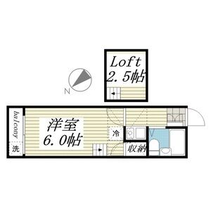 1K 間取り図