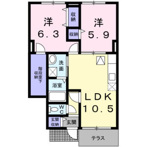 2LDK 間取り図