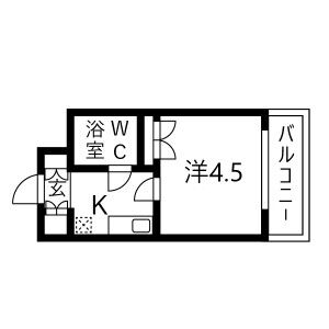 1K 間取り図