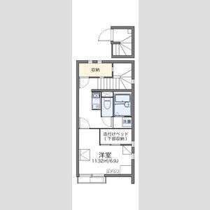 1K 間取り図