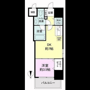 1DK 間取り図