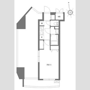 1K 間取り図