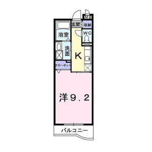 1K 間取り図