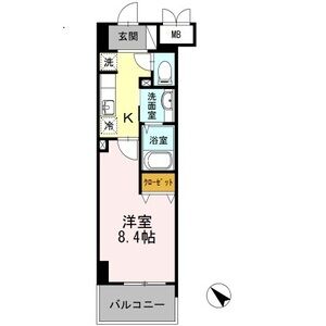 1K 間取り図