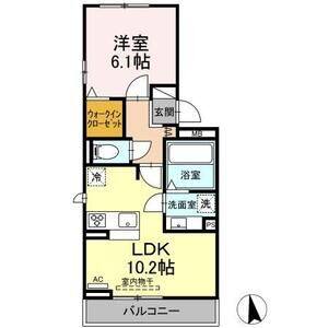 1LDK 間取り図