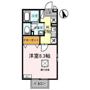 1K 間取り図