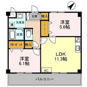 2LDK 間取り図