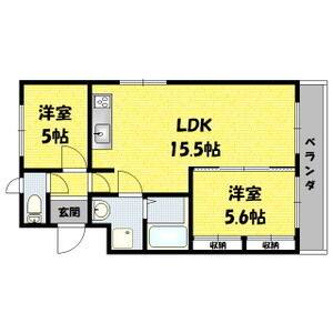 2LDK 間取り図