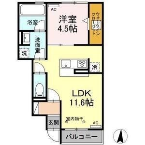 1LDK 間取り図