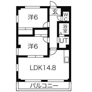 2LDK 間取り図