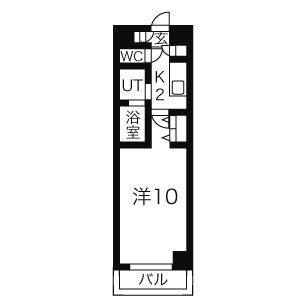 1K 間取り図