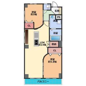 2LDK 間取り図