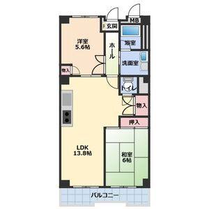 2LDK 間取り図