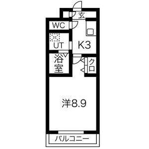 1K 間取り図