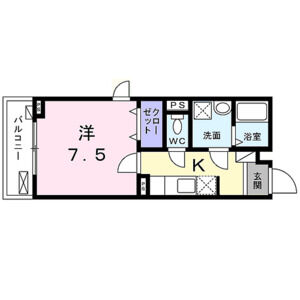 1K 間取り図